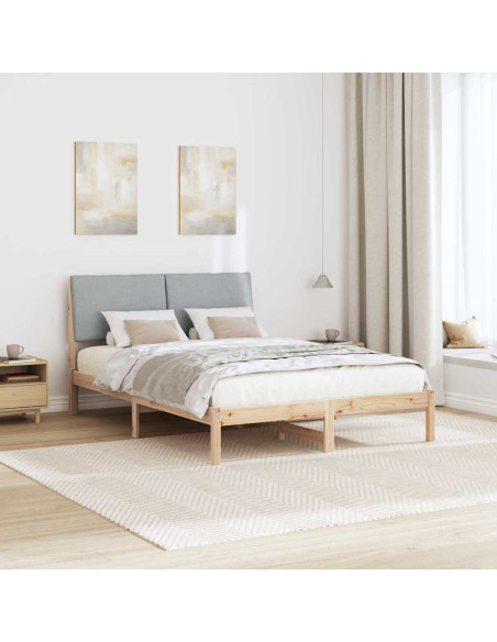 Struttura del Letto Marrone e grigio chiaro 140 x 200 cm