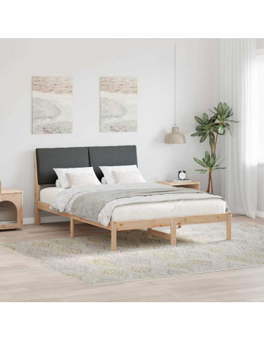 Struttura del Letto marrone e grigio scuro 140 x 200 cm