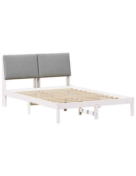 Struttura del Letto Bianco e grigio chiaro 140 x 200 cm