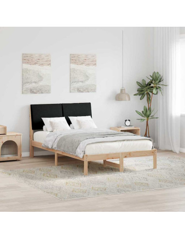 Struttura del Letto con testiera Marrone e nero 120 x 200 cm