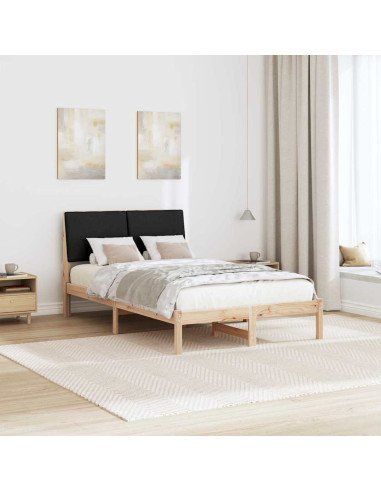 Struttura del Letto con testiera Marrone e nero 120 x 200 cm