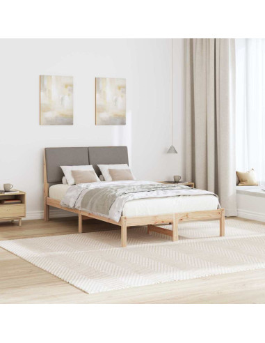 Struttura del Letto con testiera Marrone e taupe 120 x 200 cm