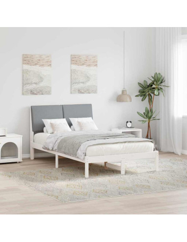 Struttura del Letto Bianco e grigio chiaro 120 x 200 cm