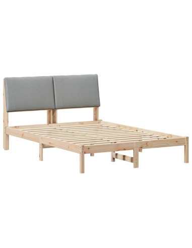 Struttura del Letto Marrone e grigio chiaro 140 x 190 cm