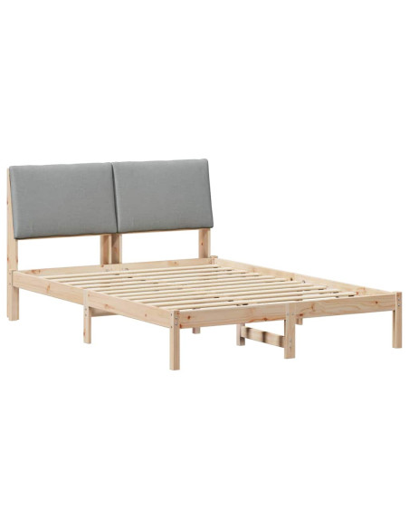 Struttura del Letto Marrone e grigio chiaro 140 x 190 cm