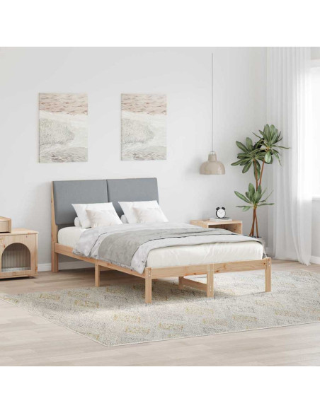 Struttura del Letto Marrone e grigio chiaro 135 x 190 cm