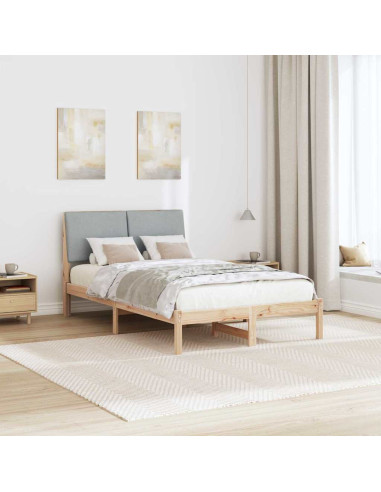 Struttura del Letto Marrone e grigio chiaro 135 x 190 cm