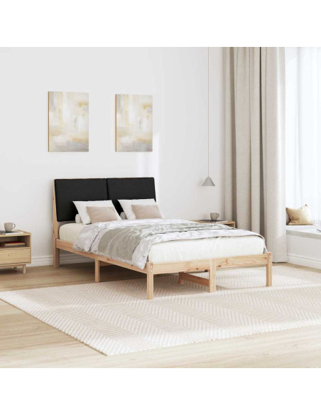 Struttura del Letto con testiera Marrone e nero 120 x 190 cm