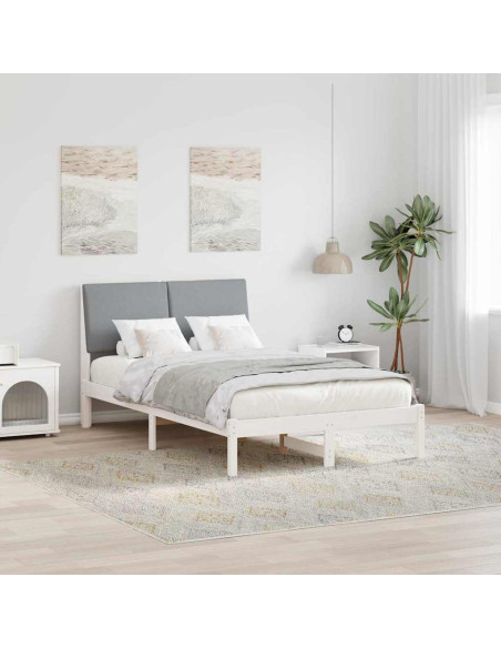 Struttura del Letto Bianco e grigio chiaro 120 x 190 cm