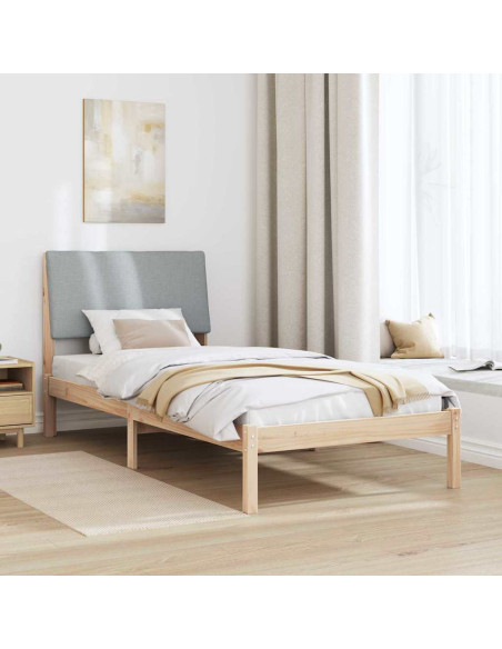 Struttura del Letto Marrone e grigio chiaro 90 x 200 cm