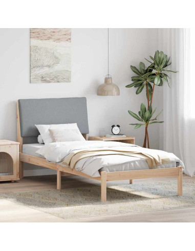 Struttura del Letto Marrone e grigio chiaro 90 x 190 cm