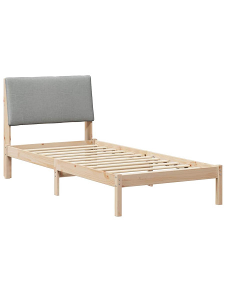 Struttura del Letto Marrone e grigio chiaro 90 x 190 cm