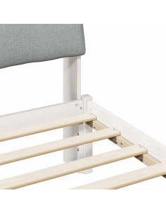 Struttura del Letto Bianco e grigio chiaro 90 x 190 cm 2