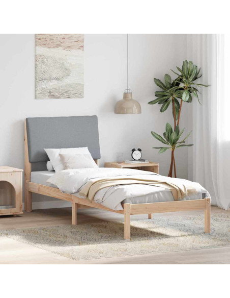 Struttura del Letto Marrone e grigio chiaro 75 x 190 cm