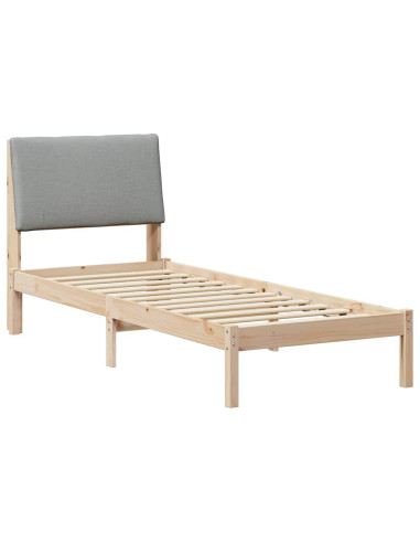 Struttura del Letto Marrone e grigio chiaro 75 x 190 cm