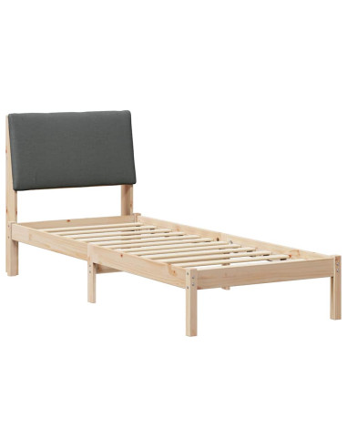 Struttura del Letto marrone e grigio scuro 75 x 190 cm