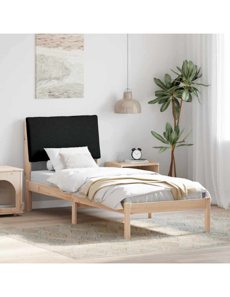 Struttura del Letto con testiera Marrone e nero 75 x 190 cm