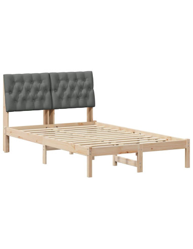 Letto con Testiera Rivestita con testiera Marrone 120 x 200 cm