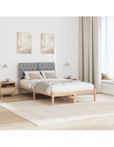 Letto con Testiera Rivestita con testiera Marrone 120 x 190 cm