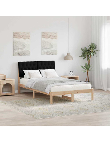 Letto con Testiera Rivestita con testiera Marrone 120 x 190 cm