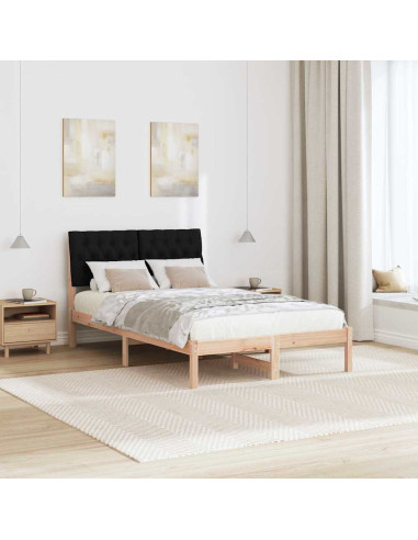 Letto con Testiera Rivestita con testiera Marrone 120 x 190 cm