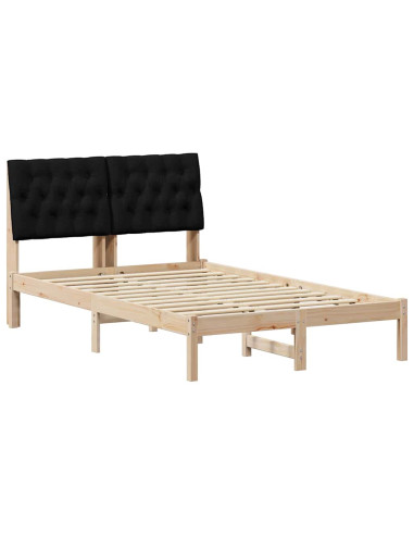 Letto con Testiera Rivestita con testiera Marrone 120 x 190 cm