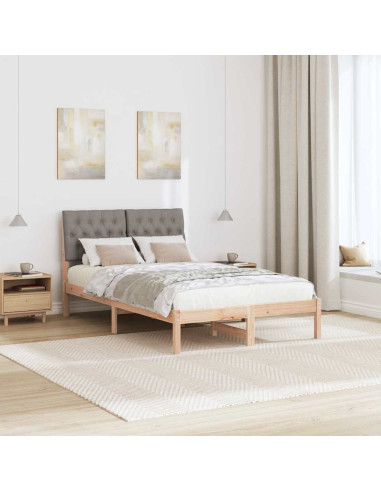 Letto con Testiera Rivestita con testiera Marrone 120 x 190 cm