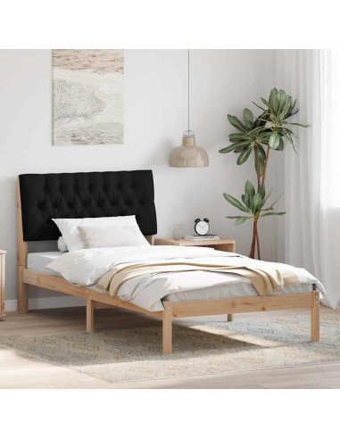 Letto con Testiera Rivestita con testiera Marrone 100 x 200 cm