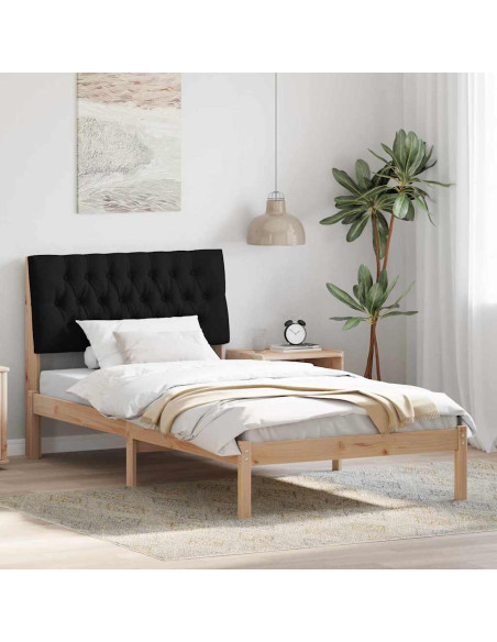 Letto con Testiera Rivestita con testiera Marrone 100 x 200 cm