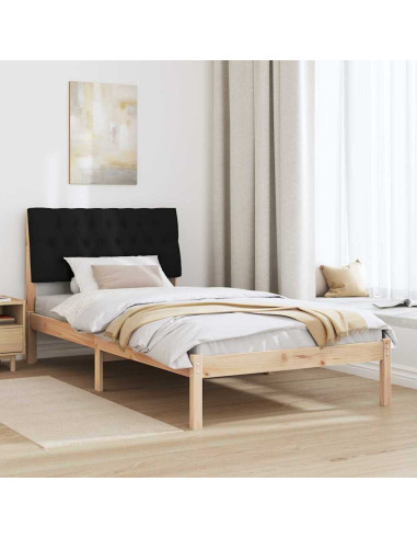 Letto con Testiera Rivestita con testiera Marrone 100 x 200 cm