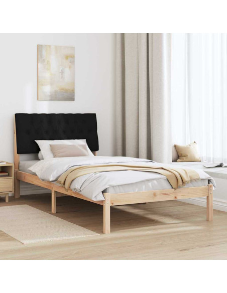 Letto con Testiera Rivestita con testiera Marrone 100 x 200 cm