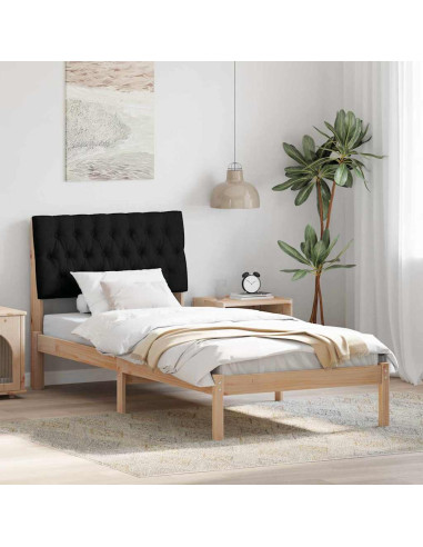 Letto con Testiera Rivestita con testiera Marrone 90 x 200 cm