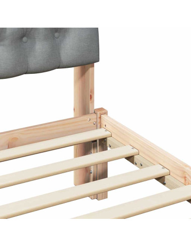 Letto con Testiera Rivestita con testiera Marrone 80 x 200 cm