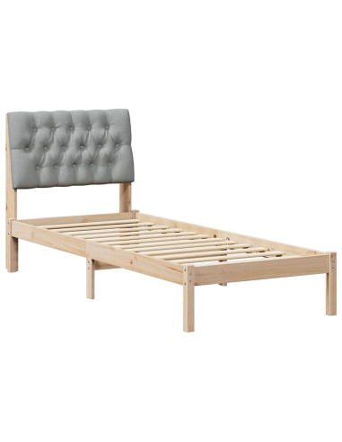 Letto con Testiera Rivestita con testiera Marrone 80 x 200 cm