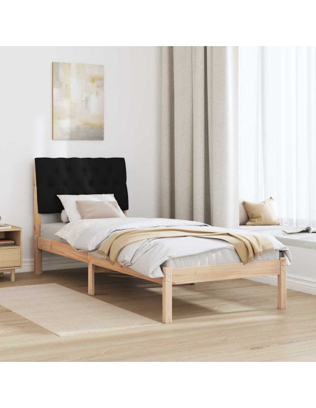 Letto con Testiera Rivestita con testiera Marrone 80 x 200 cm