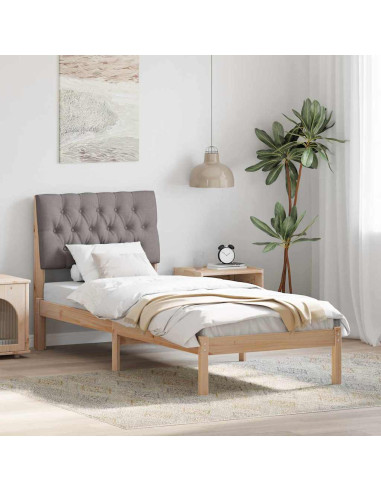 Letto con Testiera Rivestita con testiera Marrone 80 x 200 cm