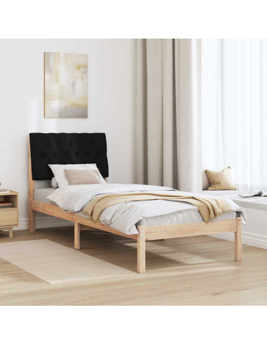 Letto con Testiera Rivestita con testiera Marrone 75 x 190 cm