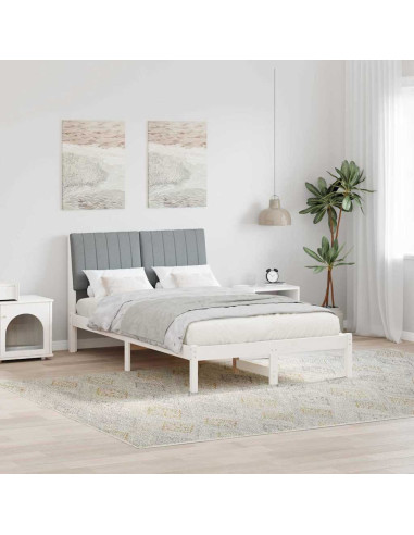 Struttura del letto Bianco 120 x 200 cm Pino massello