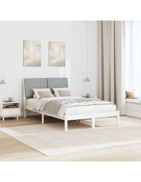 Struttura del letto Bianco 120 x 200 cm Pino massello