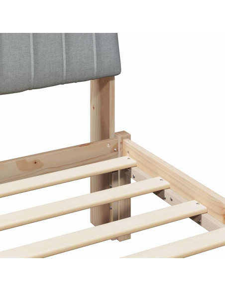 Struttura del letto Marrone 135 x 190 cm Pino massello