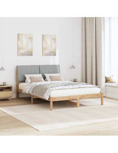 Struttura del letto Marrone 135 x 190 cm Pino massello