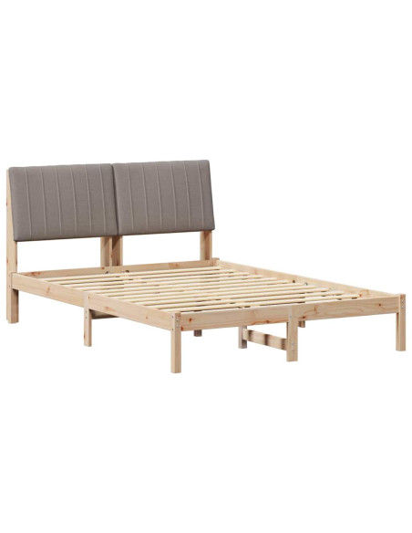 Struttura del letto Marrone 135 x 190 cm Pino massello