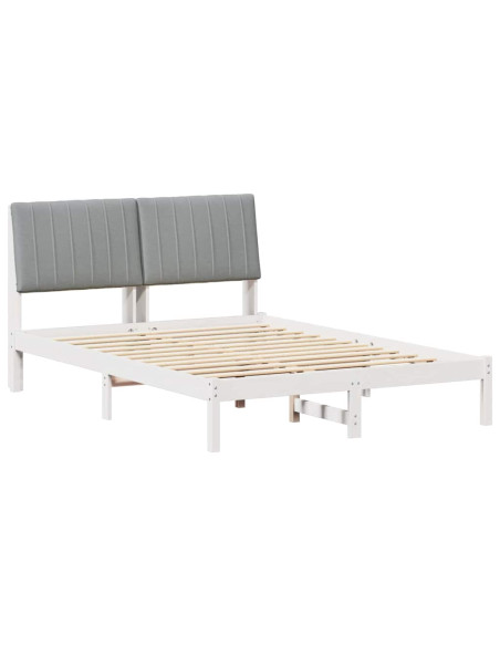 Struttura del letto Bianco 135 x 190 cm Pino massello