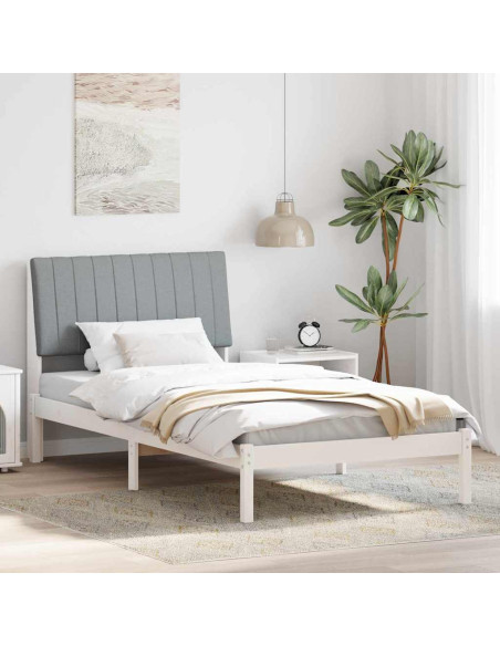 Struttura del letto Bianco 100 x 200 cm Pino massello