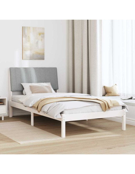 Struttura del letto Bianco 100 x 200 cm Pino massello