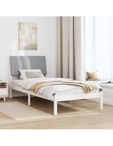 Struttura del letto Bianco 90 x 200 cm Pino massello