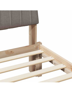 Struttura del letto Marrone 90 x 190 cm Pino massello 2