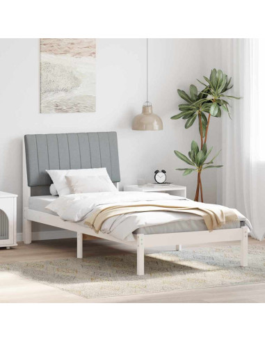 Struttura del letto Bianco 90 x 190 cm Pino massello