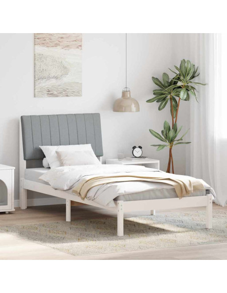Struttura del letto Bianco 90 x 190 cm Pino massello