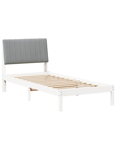Struttura del letto Bianco 90 x 190 cm Pino massello